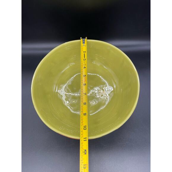 Pier 1 Urban Dot Hand Painted Earthenware Serving Bowl 11” *Small Paint Chip - Picture 6 of 7